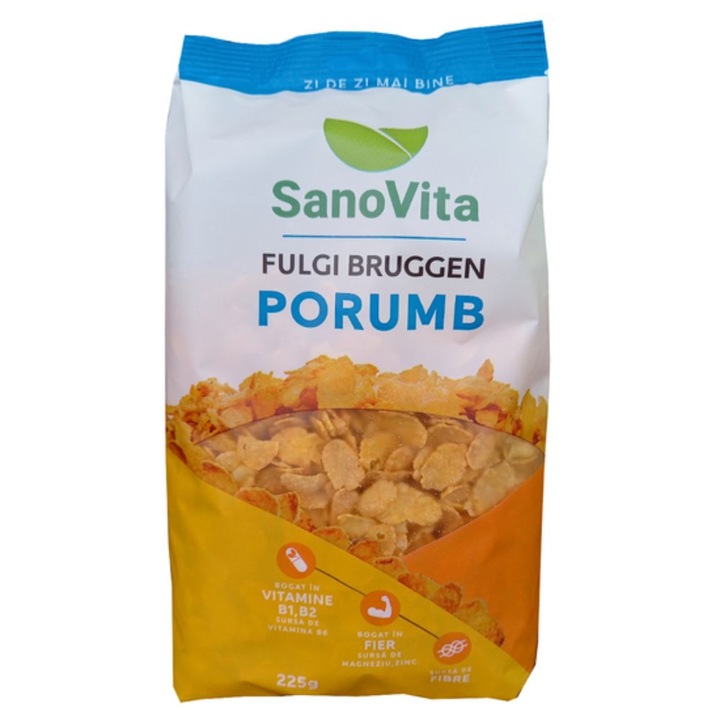 Fulgi de Porumb Bruggen Sano Vita, Cantitate 225 g