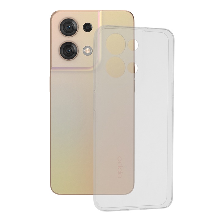 AZIAO Clear Protection Case за Oppo Reno8 5G, Invisible Trend, Diamond Hexa Anti-Drop Technology, Perfect Fit, Transparent