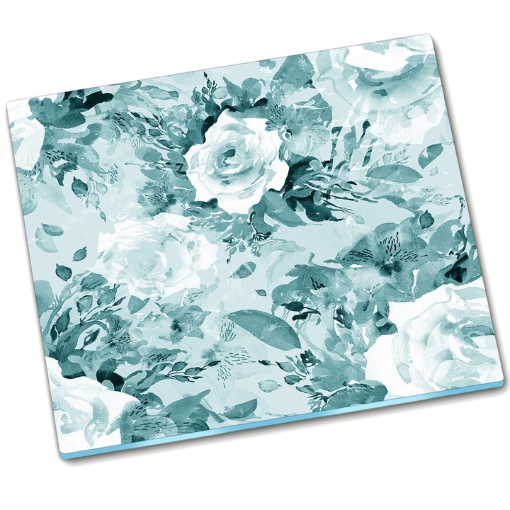 Tocator. Tulup. Buchet verde. 60 cm x52 cm. Bleu