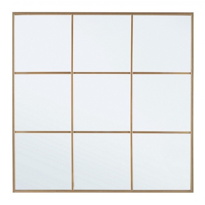 Метална рамка, Огледало, Прозорец, 90x3x90 см