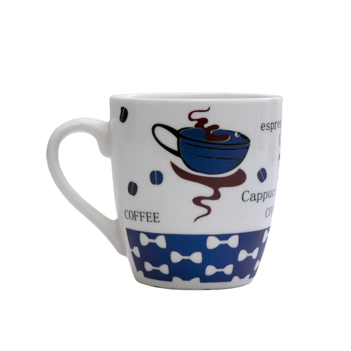 Чаша, Cesiro, 180 ml, бяло/синьо