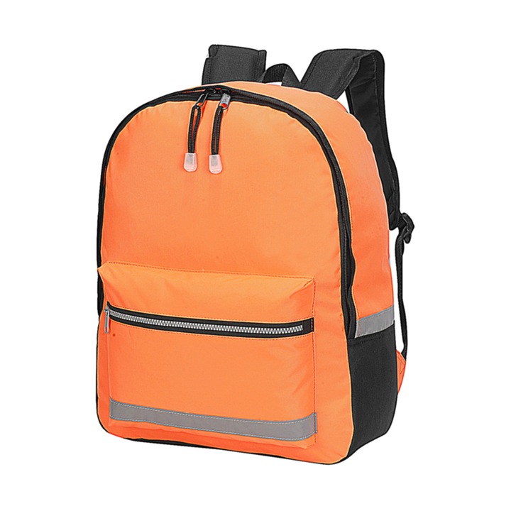 Jól látható poliészter hátizsák, Gatwick, Hi-Vis narancs, méret 33 x 42 x 13 cm, 18L