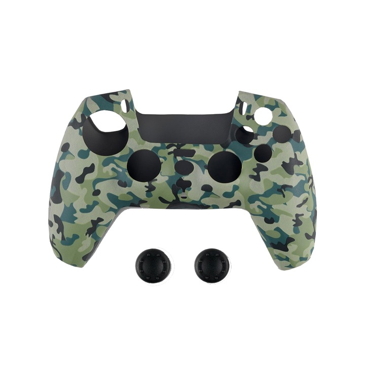Husa Din Silicon Pentru Controler Si Protectie Pentru Butoane Spartan Gear Verde Camo