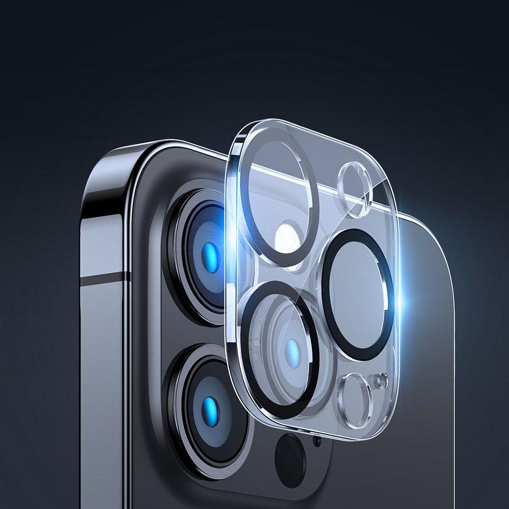 Folie de protectie camera Joyroom pentru Apple iPhone 14+, Sticla, Transparent