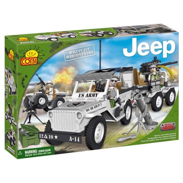Set de construit Jeep Willys patrula de iarna - Cobi