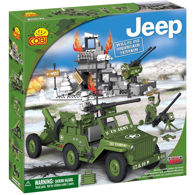 Set de construit Cobi Jeep pentru traseu montan, 300 piese