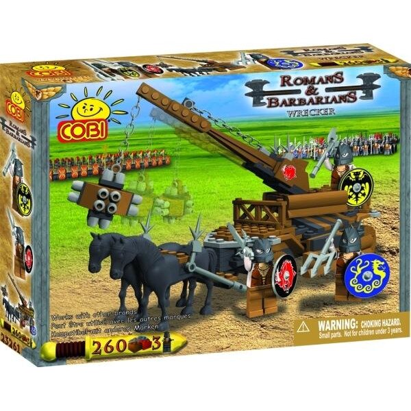 Set de construit Cobi Demolator de ziduri, Romani si Barbari, 260 piese