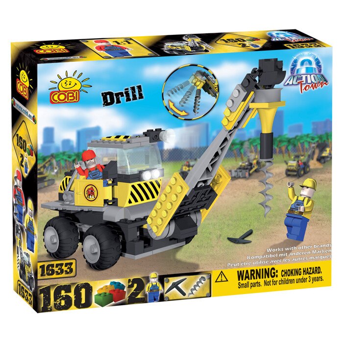 Set de construit Cobi Utilaj pentru forat, 160 piese