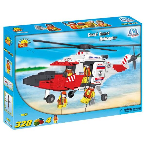 Set de construit Cobi elicopter Paza de Coasta, 320 piese