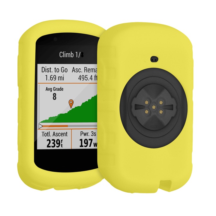 Védőtok Garmin Edge 530 GPS-hez, Kwmobile, sárga, szilikon, 49315.06