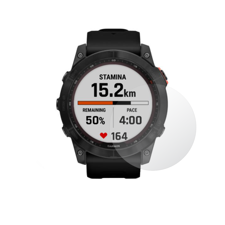 2X iSkinz képernyővédő fólia Garmin Fenix 7X-hez, Invisible Skinz UHD önregeneráló, szilikon ragasztó és rugalmas készlet,