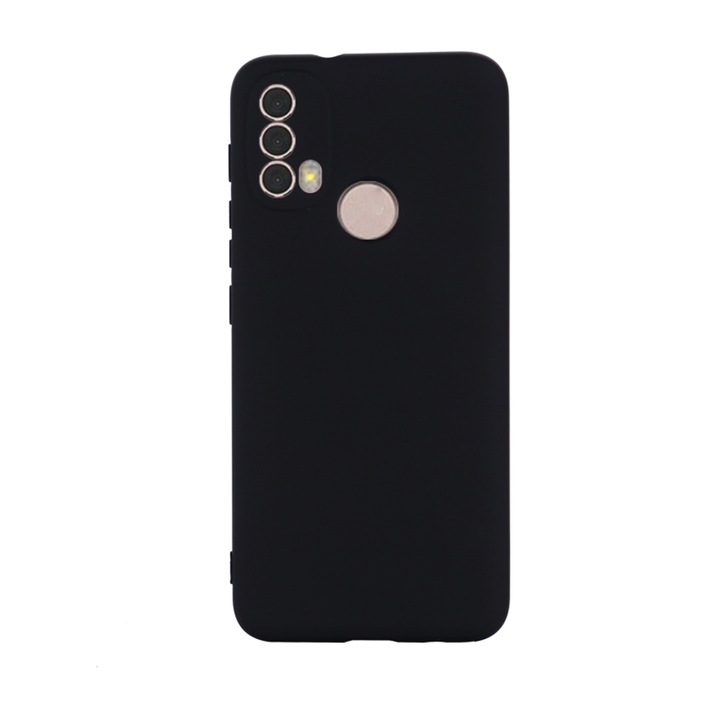 Калъф за телефон, съвместим с Motorola Moto E30 / E40, G-Tech, защита на камерата, силиконов TPU, матов външен вид, черен