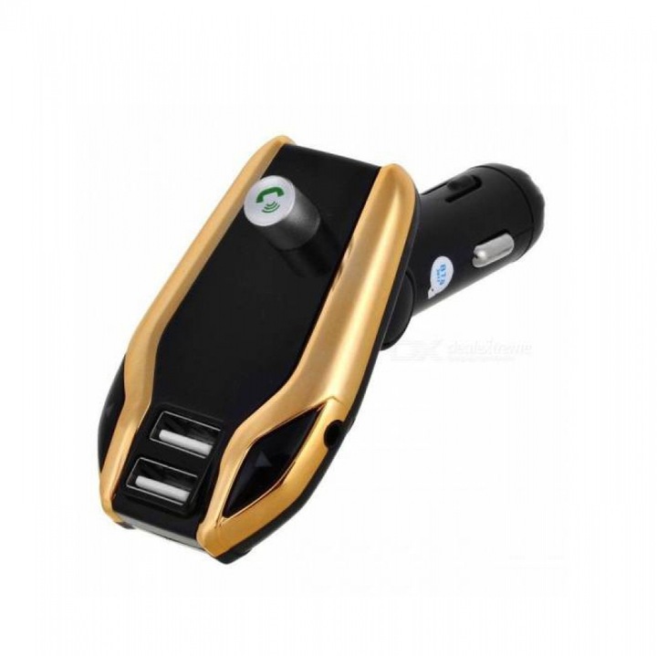 Modulator auto FM X8 Plus, afisaj digital, 2 USB, TF card, hands-free