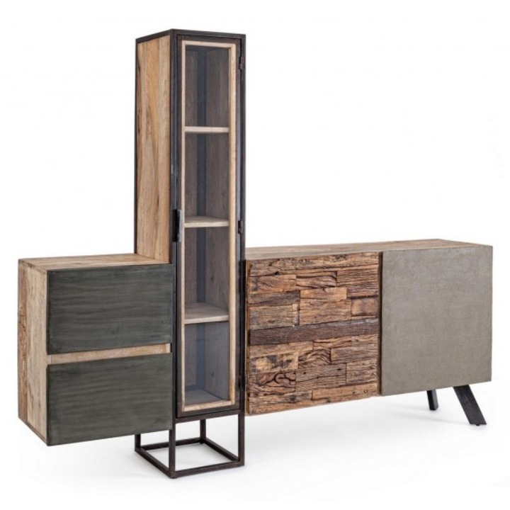 Comoda 2 usi 2 sertare Manchester 193x38x165 cm