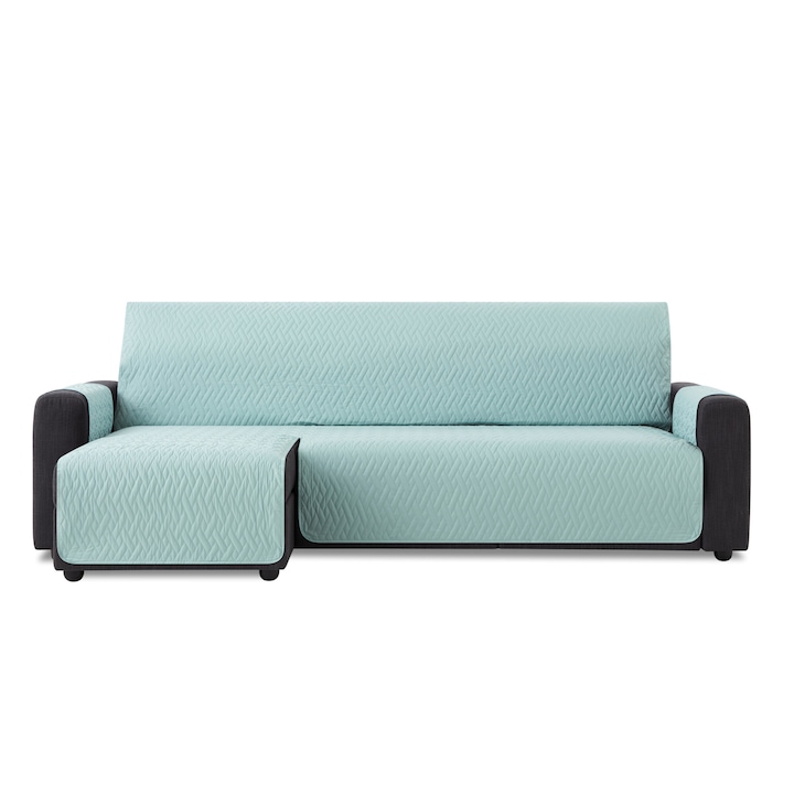 Калъф за ъглов диван, Ляв, Водоустойчив, Тефлон ментов, 200см