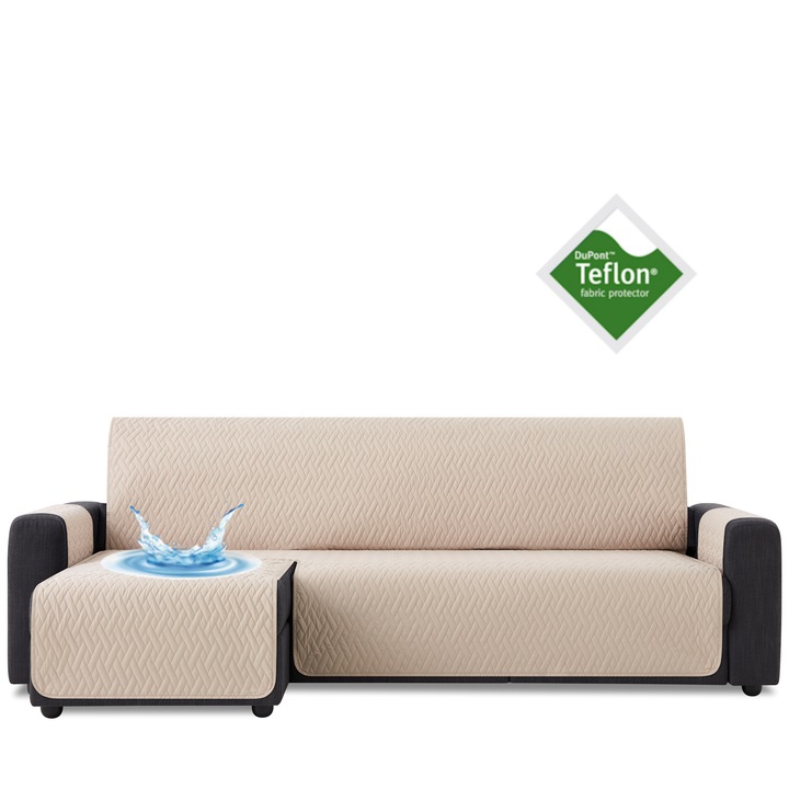 Протектор за ъгъл 200 см ляв водоустойчив тефлон бежов