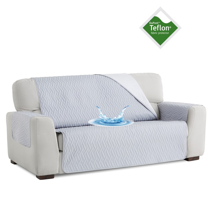 Тефлонов протектор за диван, седалки 2 PLUS, светлосив