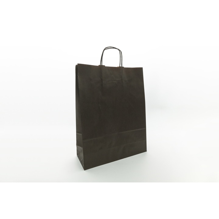 Sacosa Neagra cu maner de hartie, Publiserv, 32X12X42 cm