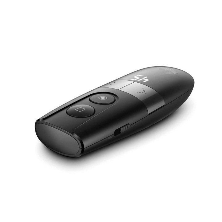 Pointer cu laser MediaRange, Wireless, 4 butoane, Negru/Argintiu