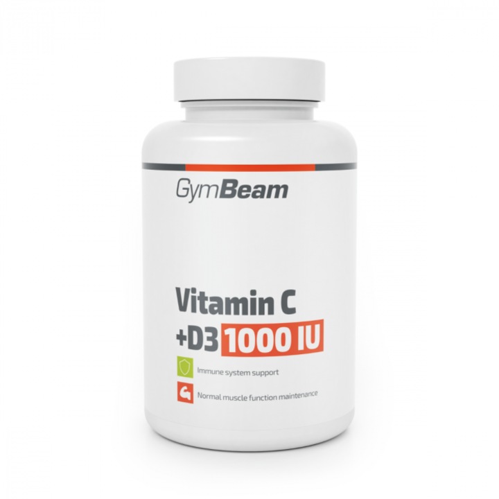 GymBeam - C-vitamin + D3 1000 IU 90 tabletta