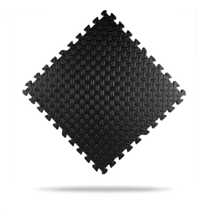 Set 4 Saltele pentru exercitii GymBeam Puzzle Mat, 60x60x2.5 cm, Negru