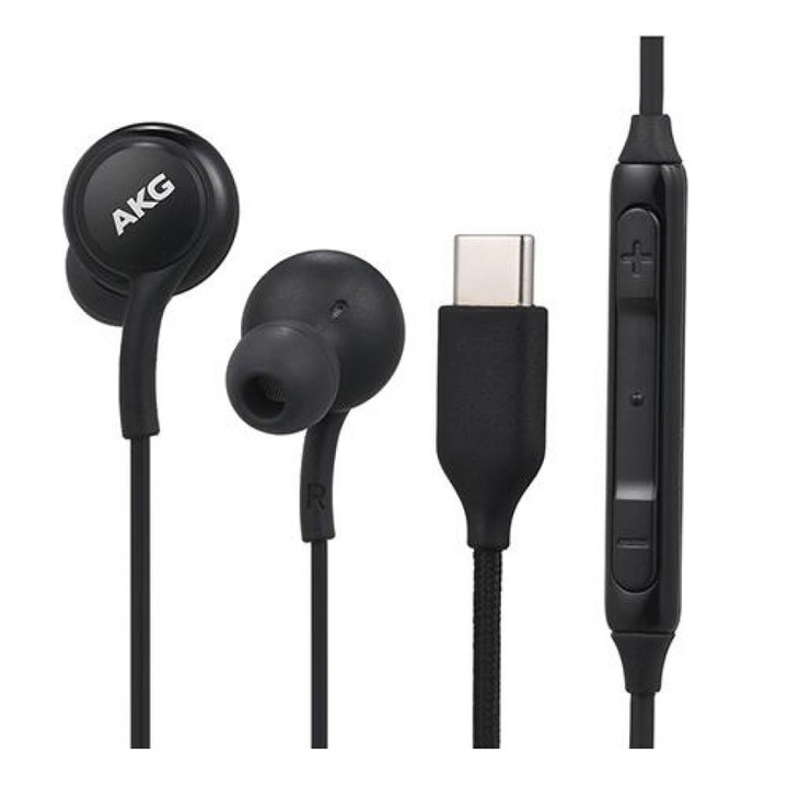 Casti Stereo AKG cu mufa USB-C, control pe fir, Negru Ovio Connect