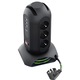 Prelungitor tip turn, SAFEMORE, 3xUSB, 1xType-C/PD Fast changer/9 Prize curent alternativ, Cablu retractabil, Protectie la supratensiune, 1.8 m, Negru