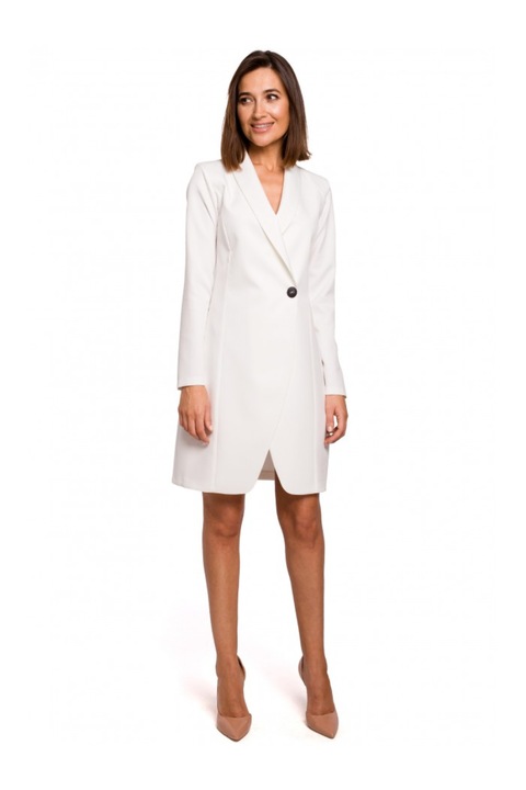 Рокля тип блейзър, Style, полиестер/еластан, Бял