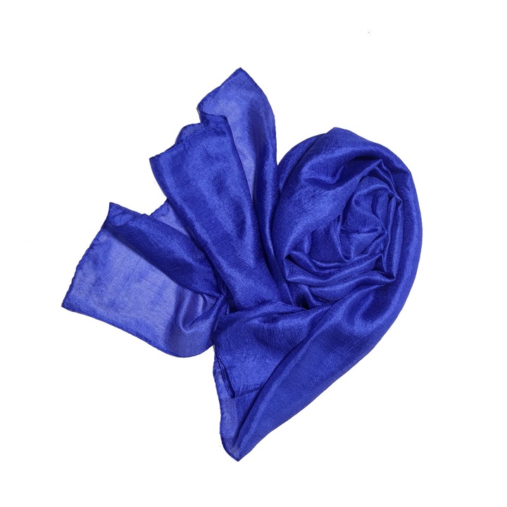 Esarfa dama, albastru royal, uni, 172x79 cm
