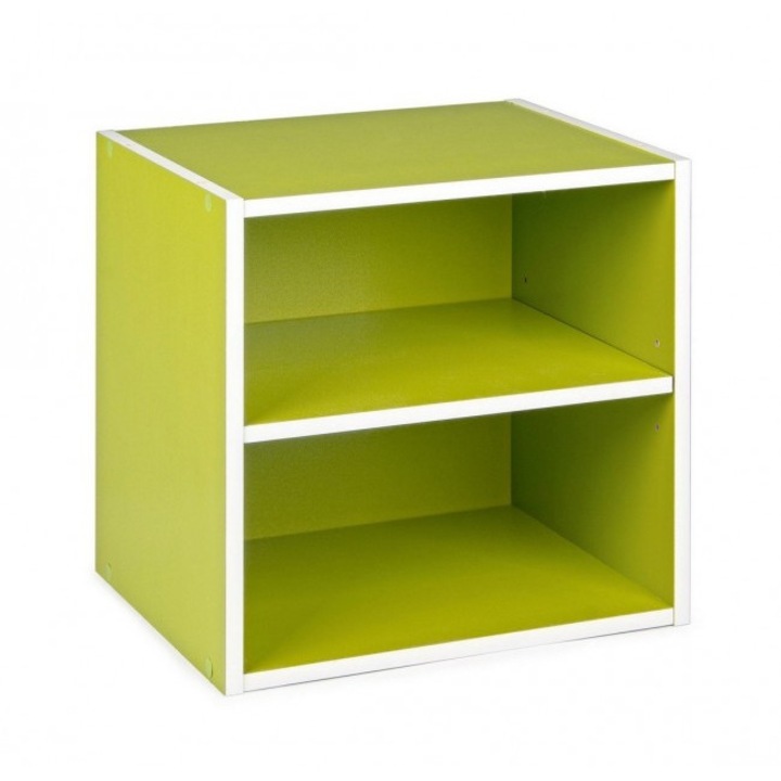 Етажерка 2 рафта зелен Cubo 35x29,2x35 см