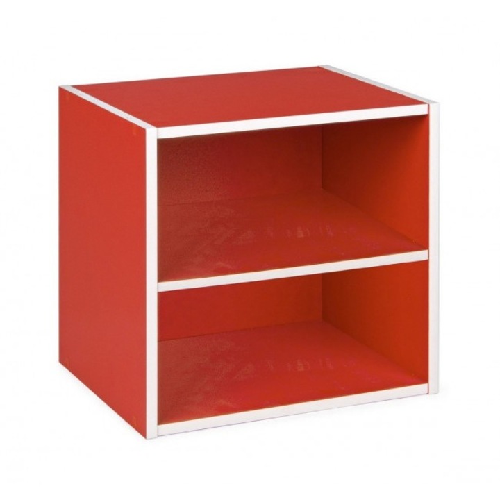 Етажерка 2 рафта червен Cubo 35x29.2x35 см