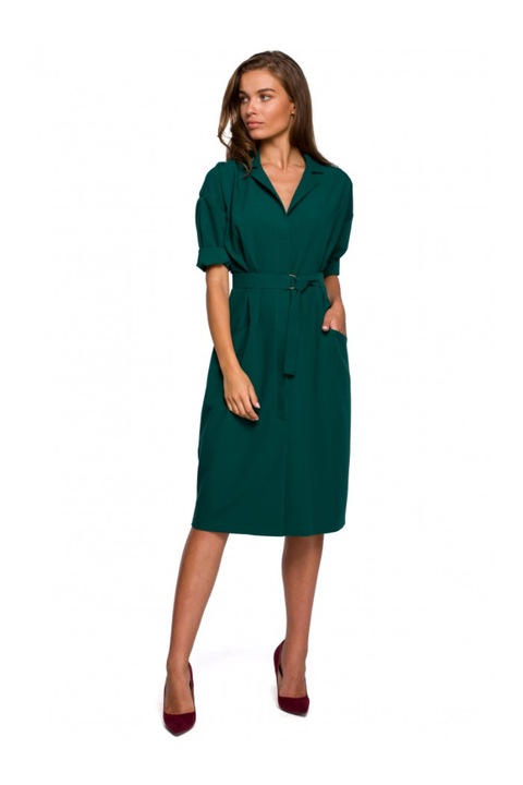Рокля с джобове Style, полиестер, Зелен, XL