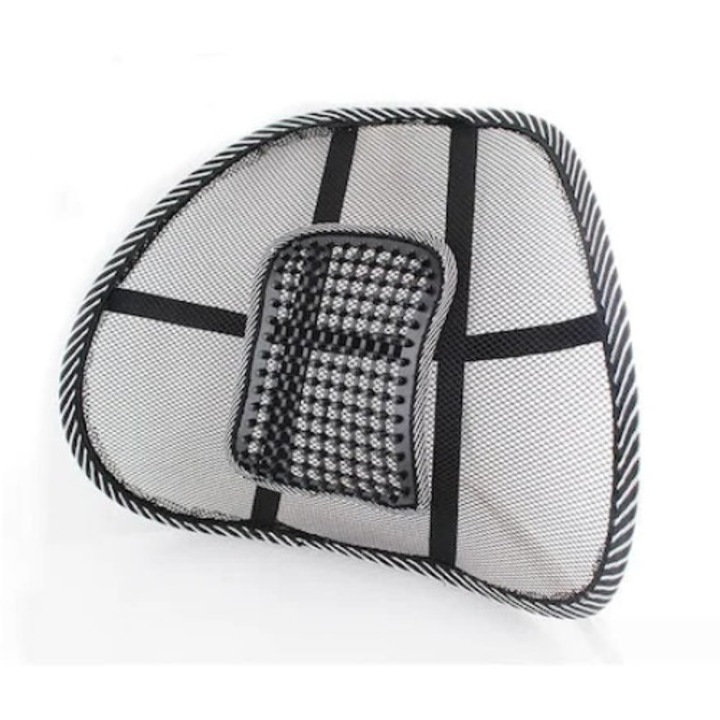 Suport lombar pentru scaun, eSimplu®, cu zona de masaj, ergonomic, 40x39cm