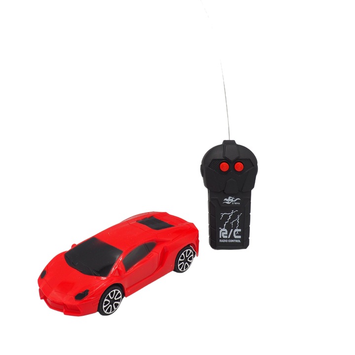 Masina cu telecomanda, Speed, rosu, plastic, 1:24, model sport, 2 functii: fata/spate