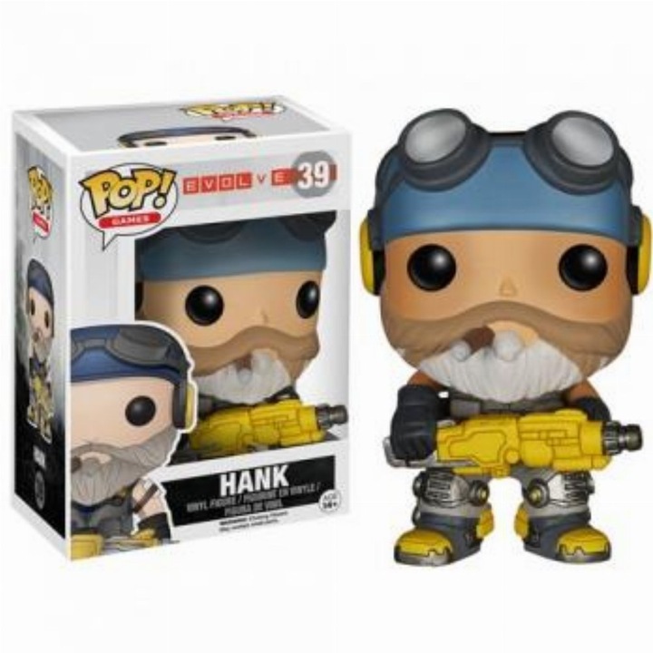 Figurina Evolve - Hank, Funko POP, 10cm, +3 ani, Multicolor