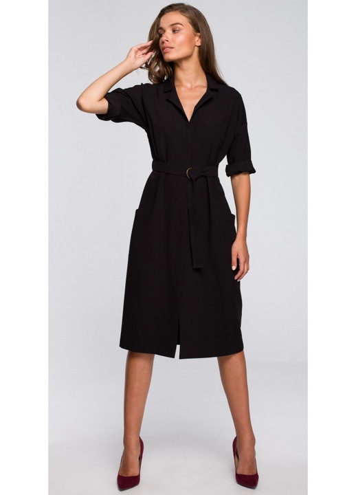 Rochie camasa, Style, Poliester, Negru, XL