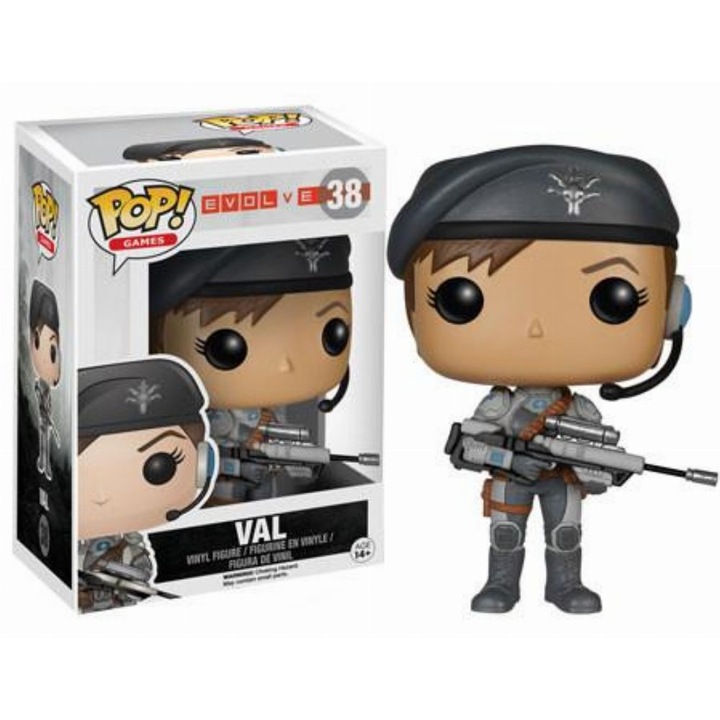 Figurina Evolve - Val, Funko POP, 10cm, +3 ani, Multicolor
