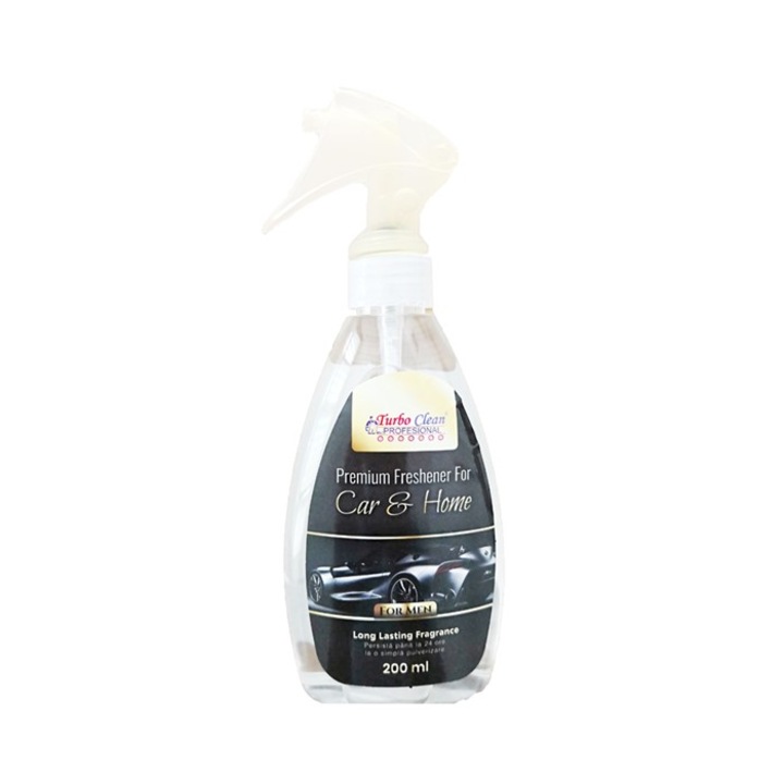 Odorizant camera si textile Turbo Clean Premium 200 ml For Men pe baza de alcool