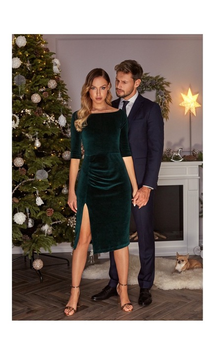 Rochie Bleumarin, Verde