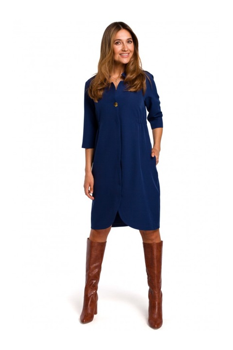 Рокля Блейзър, Style, полиестер/еластан, тъмно син, Син