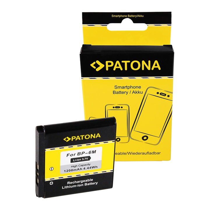 Akkumulátor kompatibilis Nokia BP-6M 3250 6151 6233 6234 6280 6288 9300 9300i N73 N77 N93 Patona