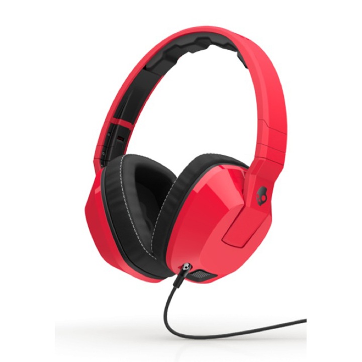 Casti audio cu banda Skullcandy Crusher, Rosu
