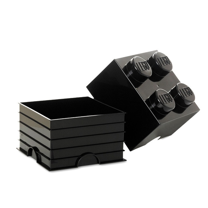 LEGO кутия за съхранение 2x2 черна