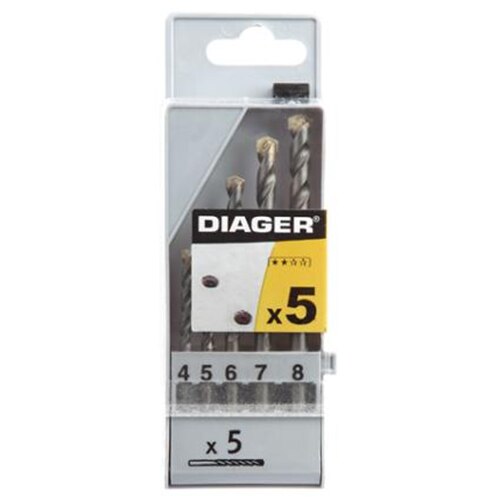 Truse burghie Diager cu coada cilindrica, 4-8, 5 piese