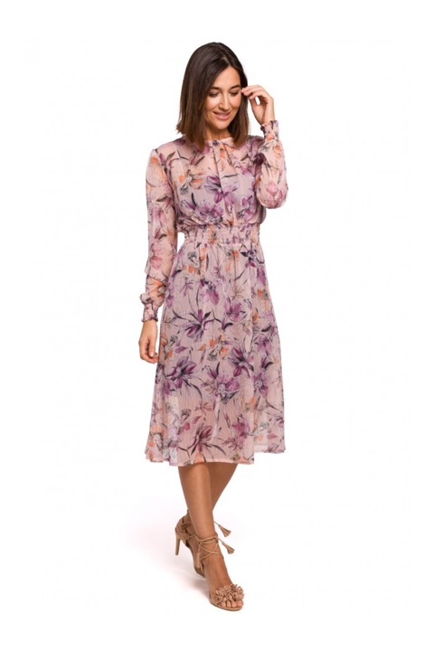 Rochie florala, Style, Poliester, Roz