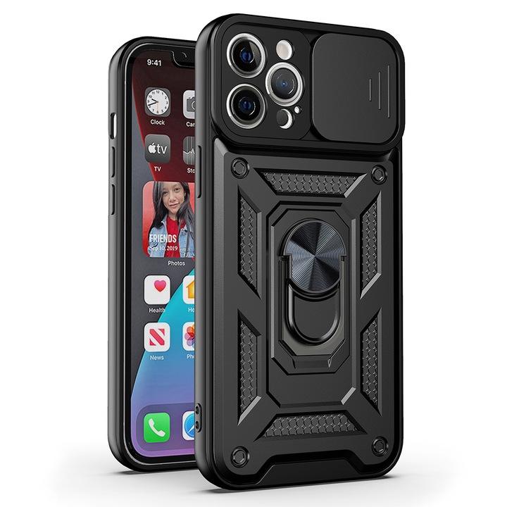 Mobile Mag Armor Slide Camera Tok, Motorola Moto G13 / G23, fekete