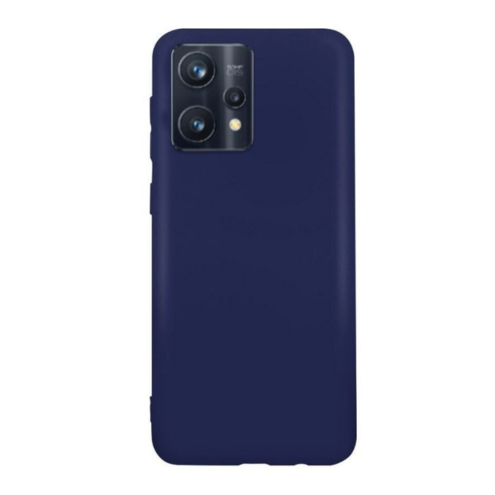 Капак, съвместим с Realme 9 Pro Plus, матов ефект, ултрабезопасна камера, HTPMAG, син