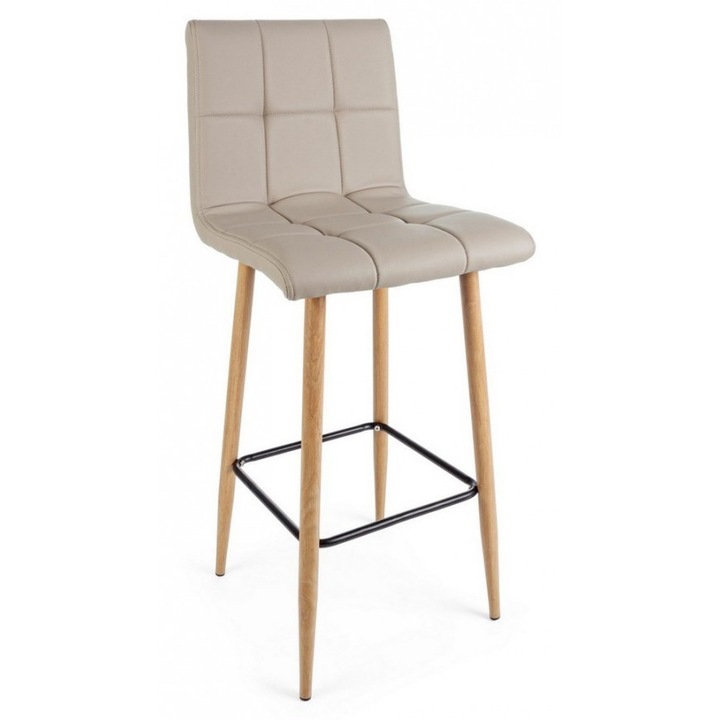 Set 2 scaune bar bej Bruce 46x40x108 cm
