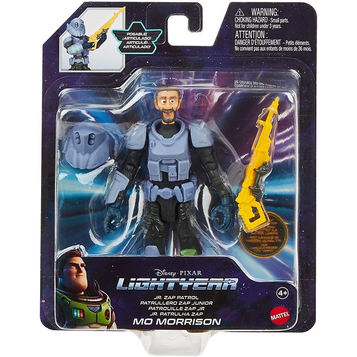 Фигурка Disney Pixar, Mattel, Buzz Lightyear Mo Morrison, +4 години, синьо/черно
