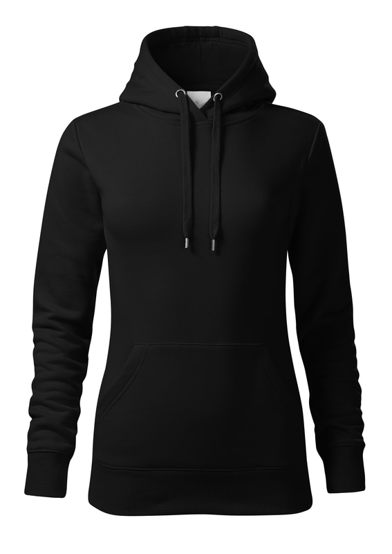 Hanorac pentru dama, Frency terry, 65% Bumbac, Negru, XS - eMAG.ro